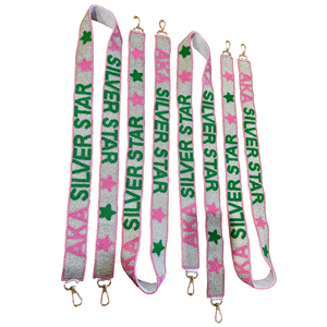 Sangles de sac à main perlées aux couleurs de l'équipe du collège Vente en gros personnalisé Sangles de sac en vrac aux cadeaux de sororité OEM - Product Image 2