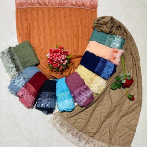 Wholesale Custom High Quality 2022 Designer Shawl Women's Hijab Scarf Ethnically <b>Styled</b> Muslim <b>Head</b> Cover - Product Image 1