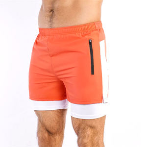 Short d'entraînement de gymnastique léger et à séchage rapide de style High Street pour hommes Short de course écologique avec poches zippées - Product Image 1
