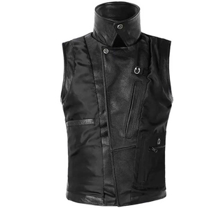 Men's Classic Leather Wear Motorcycle <b>Vests</b> Good Quality Leather Biker <b>Vests</b> Pakistan Made Superb Quality Leather <b>Vest</b> - Product Image 4