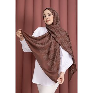 ชุดผ้าคลุมไหล่แจ็คการ์ดเทอร์ราคอตต้าพรีเมียมสำหรับสุภาพสตรีชาวมุสลิม - Product Image 1