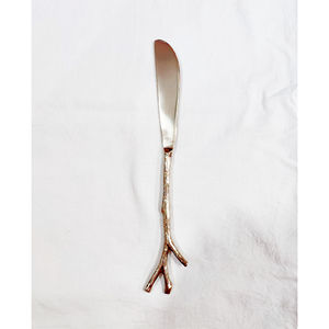 Vente en gros de couteaux à dîner en acier inoxydable manche côtelé avec ananas en laiton logo couteau à dessert à prix raisonnable - Product Image 4