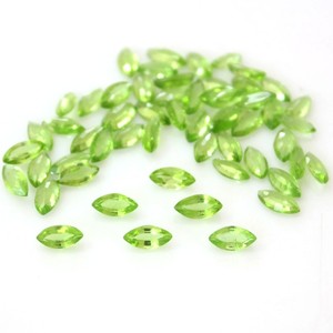 Péridot Marquise Cut Gemstone 4x8mm Naturel Péridot Perles De Pierre En Vrac Pour La Fabrication De Bijoux Fourniture De Fabrication Indienne - Product Image 3