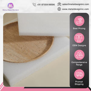 Diseño llamativo, la vajilla de calidad superior más vendida, decoración del hogar, bandeja redonda de mármol travertino para el hogar, Hotel y restaurantes - Product Image 6