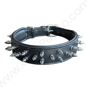 Collar de perro clásico y elegante, de lujo, transpirable, de cuero sólido, Diseño ancho para perros pequeños, medianos, extra resistentes y duraderos - Product Image 1