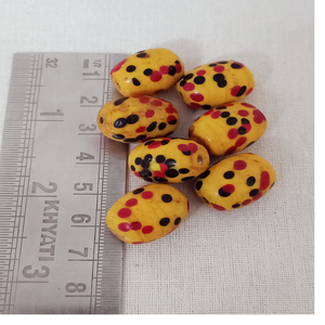 Cuentas de Vidrio Millefiori Tribales Africanas Hechas a Medida con Diseño de Rayas, Adecuadas para Diseñadores de Joyería Nativa y Tradicional - Product Image 6