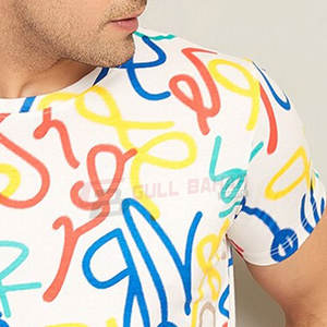 T-shirt élégant sublimé pour hommes avec impression de corps complet haute résolution T-shirt de sublimation pour hommes avec illustration colorée - Product Image 5