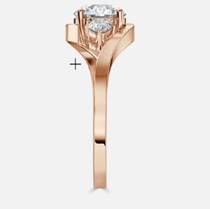 Anillo de Compromiso Radiante con Doble Halo, Exquisito Moissanita con Corte de Pera, Moderno Anillo de Boda Cristiano Hecho a Mano, Propuesta de Moda 925 - Product Image 4