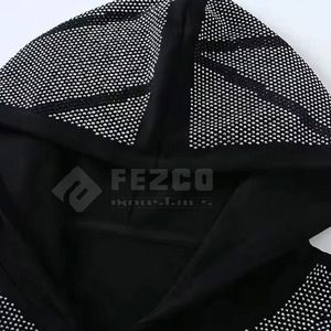 Custom Logo Winter Hooded Men Rhinestone Tracksuit 100% Cotton Breathable Quick Dry Elastic Waist for Jogging - Product Image 4