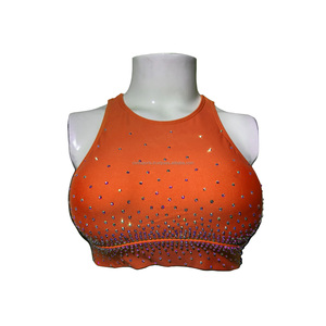 บราสปอร์ตบราดันทรงแบบหัวเข็มขัดดันทรงสุดเซ็กซี่เสื้อครอปโยคะฟิตเนสพิมพ์โลโก้ได้ตามต้องการ - Product Image 5