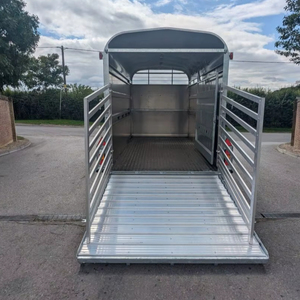 Remorque agricole Nugen L361H-H 12 pieds x 7 pieds avec double essieu, engrenage et moteur, haute productivité, suspension à double entraînement, porte de séparation - Product Image 6