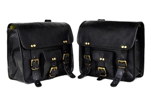 Holiday Special Genuine Leather Bike Bag Juego de 2 Bolsas laterales para motocicleta y Alforjas para SILLÍN Regalo para él - Product Image 2