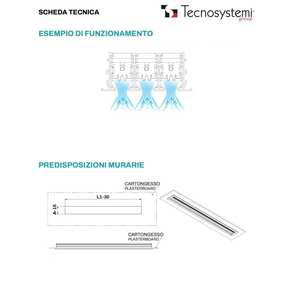 Difusor Lineal de Aluminio de 3 Ranuras Tecnosystemi para Rejilla de Techo - Product Image 3