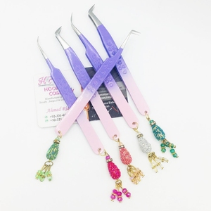 Pince à épiler de qualité supérieure prêt à expédier pince à cils inférieure en acier inoxydable Logo conception inférieure Extension de cils pince à épiler vison - Product Image 6