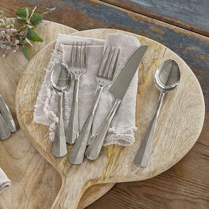 ชุดช้อนส้อมสแตนเลสสีเงินพร้อมที่จับปลอมแปลงสำหรับงานแต่งงานที่บ้าน - Product Image 1