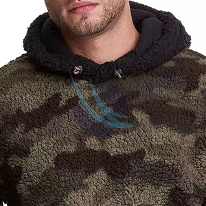 Warm <b>Sherpa</b> Hoodies for Men Heavy Fleece Lined Winter Wear OEM Supplier Available in Custom Colors Sizes and Low MOQ Hoodie - Product Image 6