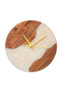 Resina epoxi única y diseños de reloj de madera Reloj de pared de resina epoxi y madera personalizado completo para la decoración de la oficina en casa - Product Image 5