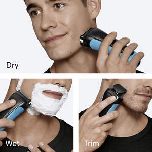 Afeitadora Eléctrica Alemana para Hombre, Uso en Seco y Húmedo, 3 Cuchillas Flexibles con Recortador de Barba, 5 Peines, Resistente al Agua IPX7 para Uso Corporal - Product Image 6