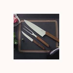 Ensemble de service à gâteau en acier inoxydable avec manche en bois poli argenté Ensemble de serveur à gâteau de mariage - Product Image 1