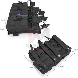 Haute Qualité Paintball Sports Triple Stacker Mag Pouch Tactique Ouvert Top Support Personnalisable Logo Couleur Conception Durable Nylon OEM - Product Image 2