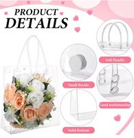 Sac en PVC transparent pour T-shirt avec poignées, logo personnalisé imprimé, imperméable, certifié REACH, couleur personnalisée pour l'emballage de détail