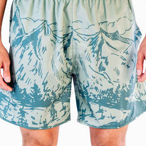 กางเกงขาสั้นผู้ชายขายดี 100% โพลีเอสเตอร์ พิมพ์ลายแบบซับลิเมชั่น ใช้ได้ทั่วไป เอวกลาง คุณภาพสูง ขายดี ลายเรียบ แห้งเร็ว - Product Image 1