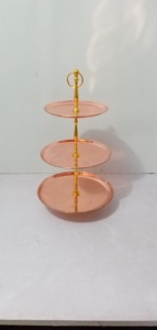 Luxury Round Gold 3 Tier Cake Stand Metal Dessert Tower Cupcake Display Holder For Buffet Party Wedding Table Decorative Stand - Product Image 4
