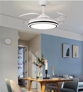 <span class=keywords><strong>Ventilador</strong></span> de Techo LED Moderno de 42 Pulgadas <span class=keywords><strong>con</strong></span> Luz Retráctil y Control Remoto, Motor DC Regulable, Cuerpo de Lámpara de ABS para Sala de Estar - Product Image 4