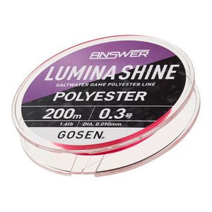 GOSEN ANSWER สายตกปลาลูมิน่า ไชน์สีมุก/ชมพู/เหลือง 200 ม. (รุ่น: 0.2/0.25/0.3/0.4/0.5/0.6) - Product Image 1