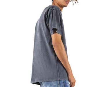 T-shirt surdimensionné vintage à épaules tombantes 100% coton pour hommes T-shirt surdimensionné vintage à lavage à l'acide avec logo personnalisé pour hommes - Product Image 2