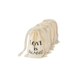 Bolsas de regalo con cordón de algodón puro 100% de la mejor calidad, impermeables para funciones de boda a la venta al mejor precio - Product Image 1