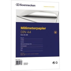 กระดาษกราฟ SOENNECKEN DIN A4 80 กรัม/ตร.ม. 50 แผ่น แบบเป็นเล่ม ผลิตภัณฑ์ SOENNECKEN - Product Image 1
