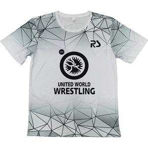 2026 custom men's <b>knitted</b> wrestling set T-shirt and shorts full sublimation 2 piece set for international competitions - Product Image 3