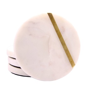 Sous-verres en marbre naturel de forme personnalisée, sous-verres pour boissons, sous-verres en marbre au meilleur prix pour la maison, la table d'hôtel, sous-verres - Product Image 2