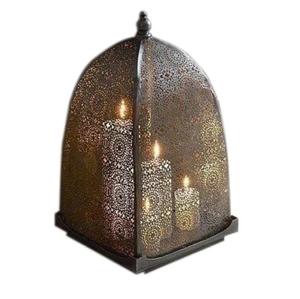 Gold Plated Metal Cylindrical Fancy Candle <b>Lantern</b> <b>Set</b> Three Iron Home Decorative Modern Art Unique Wedding Christmas Customized - Product Image 5