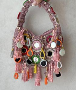 กระเป๋าคลัทช์ประดับลูกปัดหนังกลับสำหรับผู้หญิงหรูหราสำหรับงานแต่งงานกระเป๋าถือแฟชั่นคุณภาพสูงเป็นมิตรกับสิ่งแวดล้อม - Product Image 2