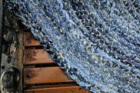Tapis rond en coton denim indien fait main, motif abstrait, pour salon, chambre, entrée, couloir, antidérapant