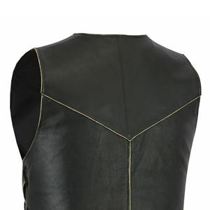 High Quality Men's <b>Black</b> Breathable Winter Equestrian Horse Riding Safety <b>Vest</b> Leather Outerwear Wholesale Prices - Product Image 4