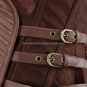 Corsé de Cuero Plisado Gótico, Top Sexy para Mujer, Ropa de Club, Transpirable, para Carnaval, Fiesta, Alta Calidad, Precio Económico - Product Image 3