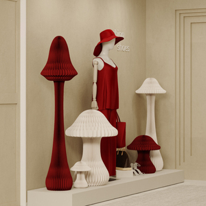 Mushrooms Cylindrical Stands for Party Folding Paper <strong>Columns</strong> Display Pillar Roman Pillar Made of <strong>Cardboard</strong> Wedding Centerpiece - Product Image 1
