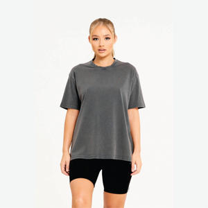 Suministro del fabricante Unisex 100% algodón 220g hombro caído camiseta de gran tamaño estampado personalizado ropa de verano transpirable para hombres y mujeres - Product Image 1