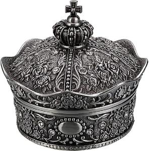 Métal de forme hexagonale de qualité supérieure avec boîte à bijoux en verre adulte filles collier boucle d'oreille Kit de maquillage boîte à souvenirs de stockage - Product Image 3