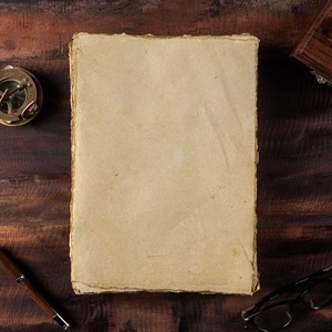 Handmade Vintage Deckle Edge Recycled Cotton Papers Blank Box Style with Fairy Motif - Product Image 1