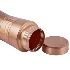 Presenting New Sipper <b>Water</b> <b>Copper</b> <b>Bottle</b> with Matte and Bottom Hammered with Mirror Polished Finished <b>Copper</b> Sipper <b>Bottle</b> - Product Image 3