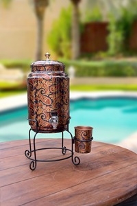 Pot de refroidisseur d'eau en cuivre de grande capacité avec robinet écologique résistant aux fuites pour usage domestique extérieur pour stocker l'eau potable - Product Image 5