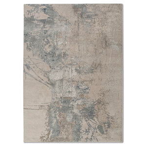 Tapis Uvenuti grande surface en laine et soie de bambou, noués à la main, pour usage domestique - pour salon, couloir, chambre d'adolescent LRB-1784 - Product Image 1