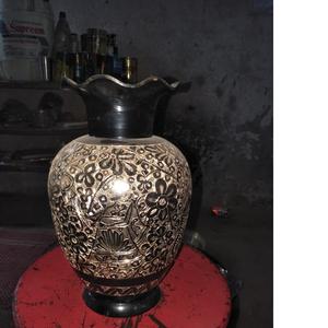 Vase à fleur en laiton en métal de décoration de maison vintage avec la conception de Kashmiri pour la décoration à la maison - Product Image 4