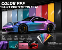 Film de protection de peinture PPF dégradé noir-rose 1,52*15M, film de protection de peinture PPF personnalisé pour véhicule, film de protection de couleur PPF, vente en gros, produits en promotion