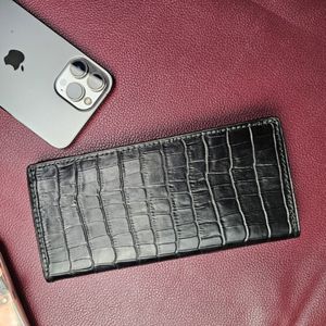 High Quality Handmade <b>Long</b> Genuine Leather <b>Wallet</b> with Nylon Lining Premium Quality Fashion Style Large Capacity Made Bangladesh - Product Image 1