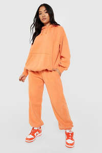 Tenues de jogging décontractées 2 pièces personnalisées pour femmes ensemble de survêtements en polaire à manches longues hiver logo personnalisé grande taille - Product Image 3